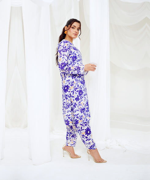 Blue Lavender Dream - Printed Lawn (PRET) - Stitched 2 Piece
