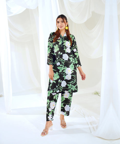 Midnight Garden - Printed Lawn (PRET) - Stitched 2 Piece