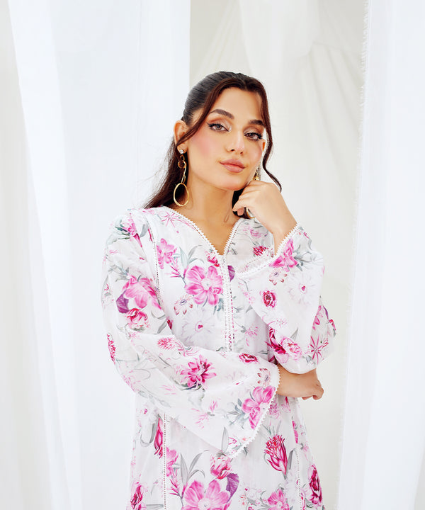 Rosy Oasis - Printed Lawn (PRET) - Stitched 2 Piece